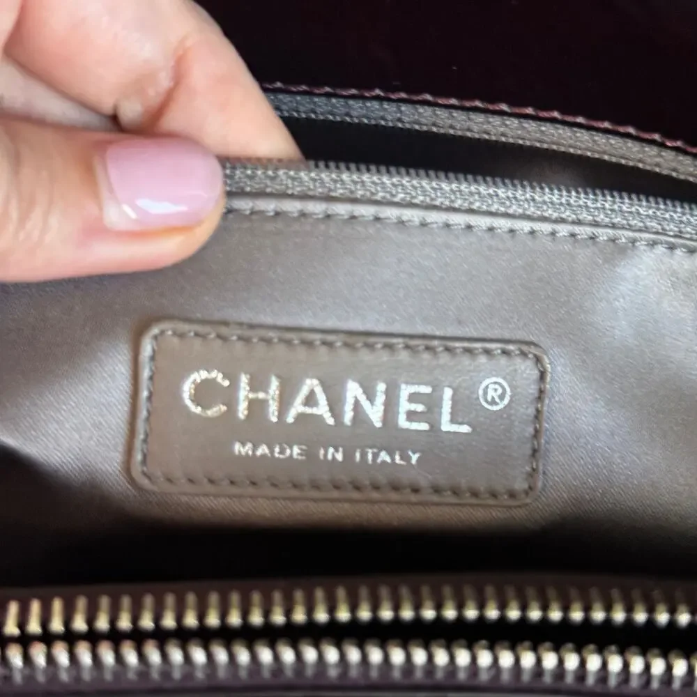 MINT XL CHANEL GRAND SHOPPING TOTE LEATHER DARK BROWN - Picture 7 of 7